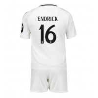 Camiseta Real Madrid Endrick #16 Primera Equipación para niños 2024-25 manga corta (+ pantalones cortos)